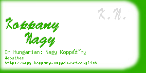 koppany nagy business card